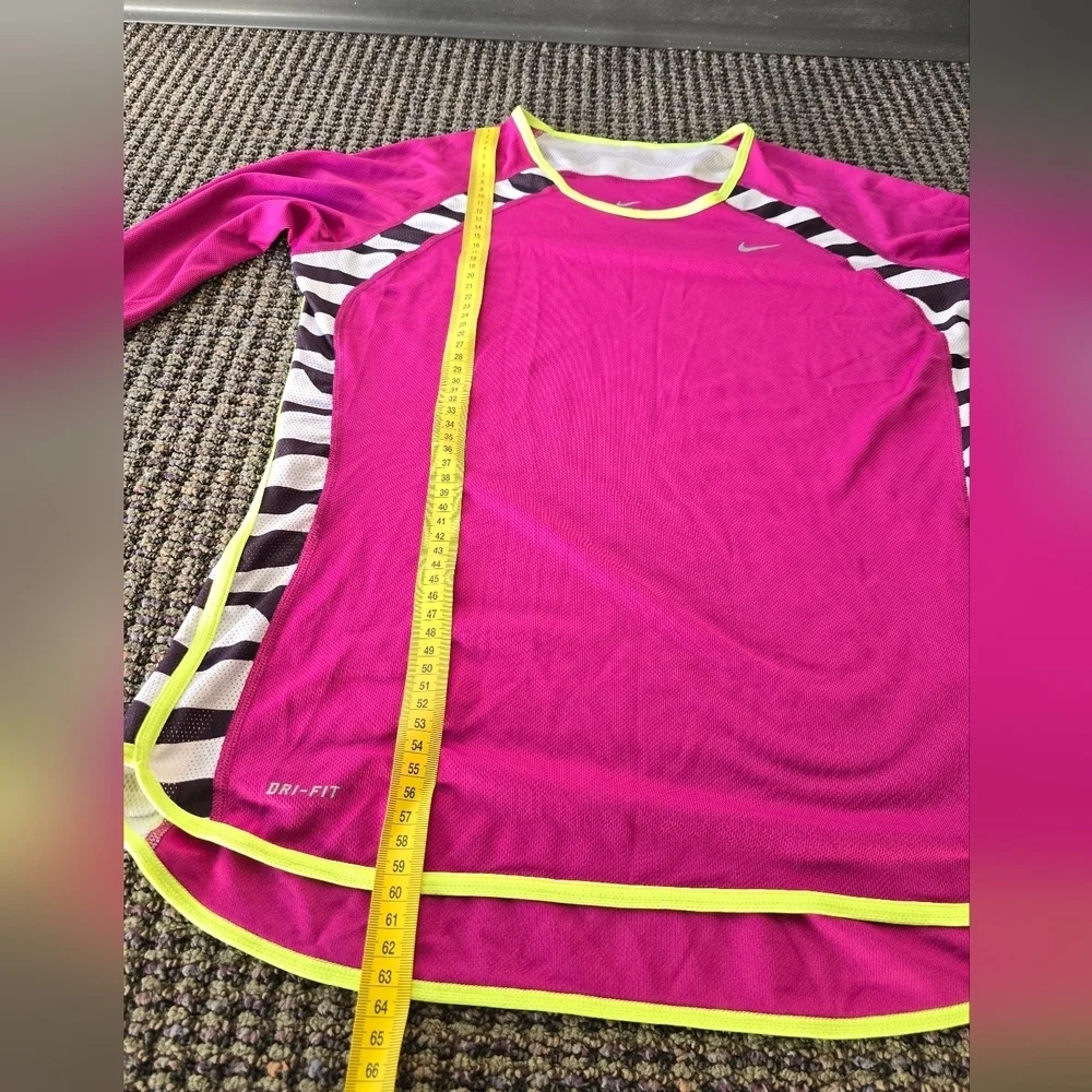 Nike Women's Fuchsia and Neon Long Sleeve Jersey